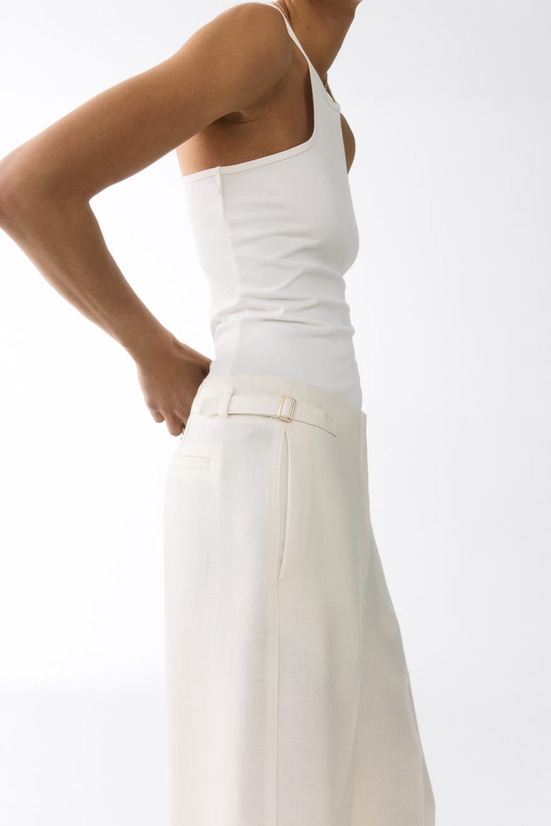 Wide-leg Dress Pants, Alternate, color, Cream