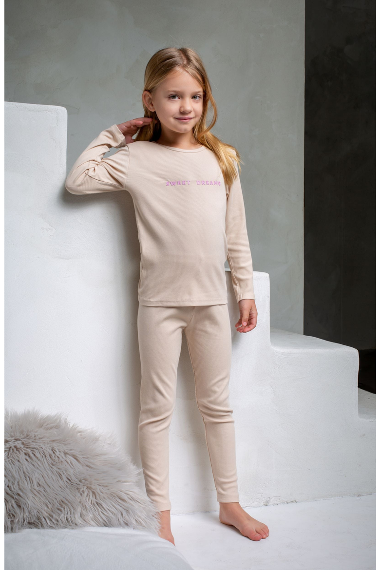 Sweet Dreams Loungewear Set, Alternate, color, Beige / Pink