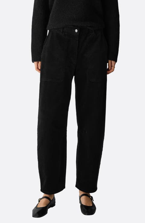 Arch Stretch Cotton Corduroy Ankle Pants