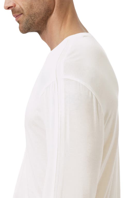 John Varvatos Clemente Lyocell & Wool Long Sleeve T-shirt In White
