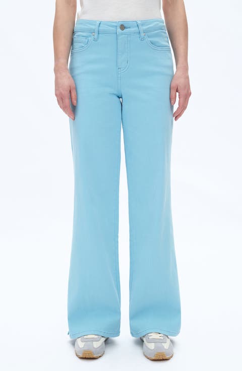 ★E.B.M★ Basic Wide Fit Pants EMO4WPT110 Pima Cotton Stretch Jersey Wide-Leg Pant | EILEEN FISHER