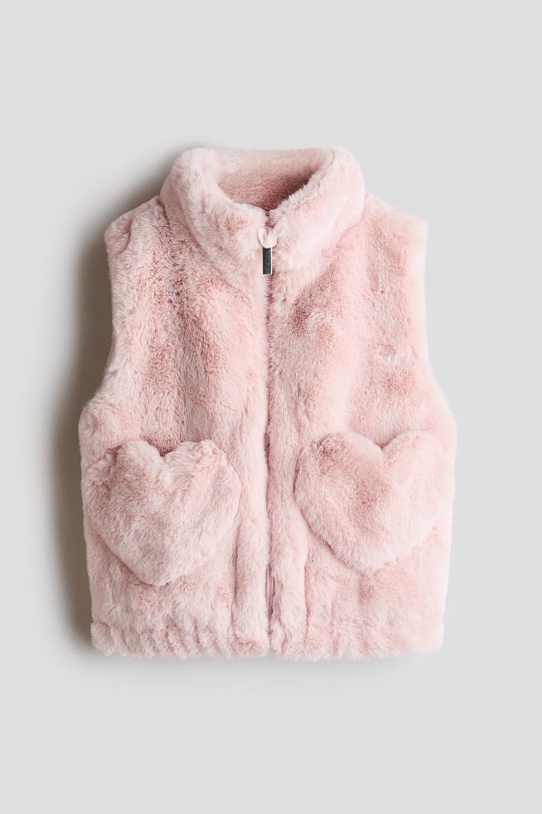 Fluffy Vest, Main, color, Light pink/hearts