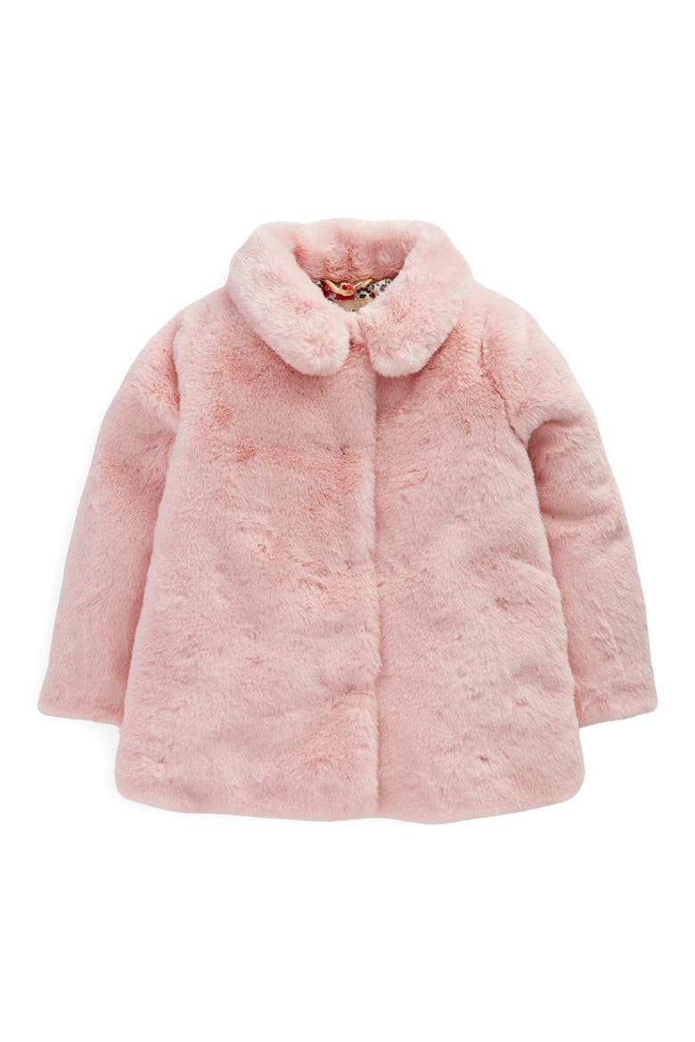 Kids' Faux Fur Jacket, Main, color, PINK