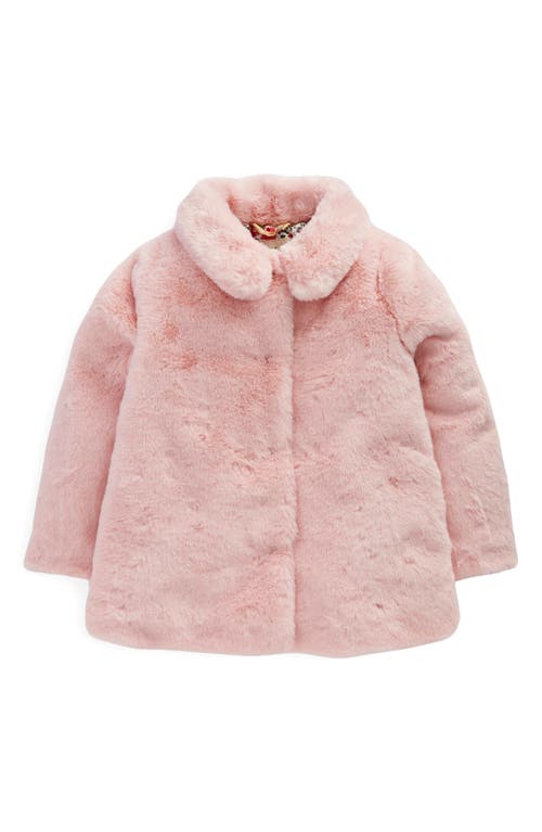 Mini Boden Kids' Faux Fur Jacket In Pink
