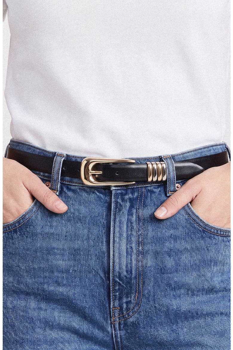 Everyday Belt, Alternate, color, BLACK AND MIXED METAL