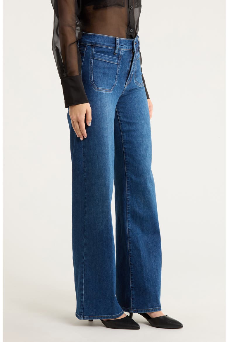 Le Slim Palazzo Long Modernist Pocket Wide Leg Jeans, Alternate, color, SAVIOR