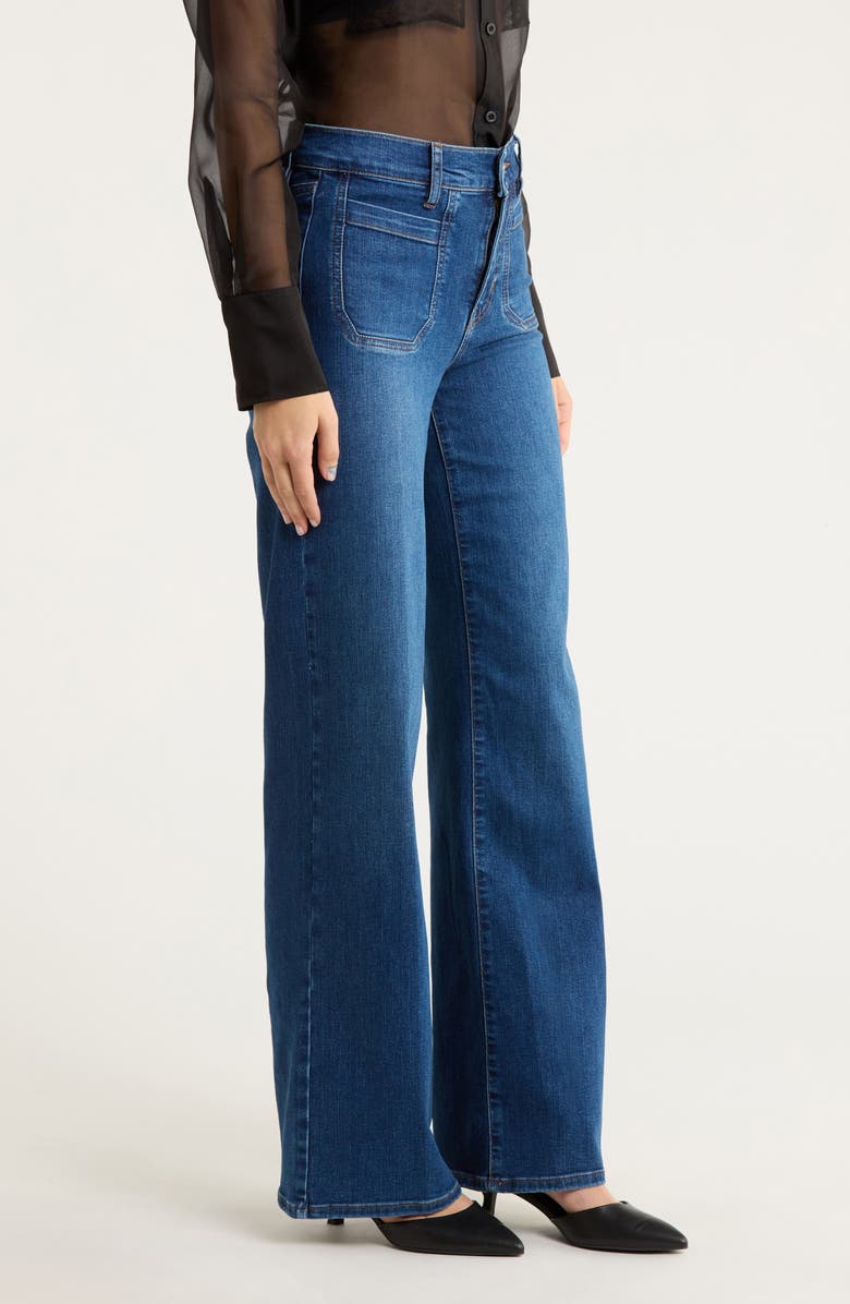 FRAME Le Slim Palazzo Long Modernist Pocket Wide Leg Jeans, Alternate, color, Savior