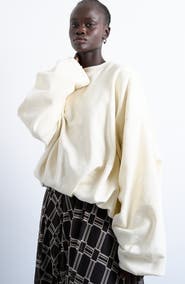 Topshop Oversize Balloon Hem Sweatshirt