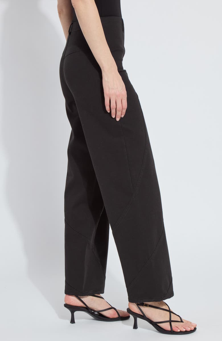Lysse Amabel High Waist Seamed Barrel Leg Jeans, Alternate, color, Black