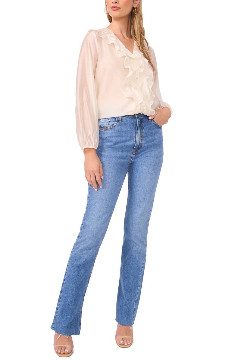 Vince Camuto Ruffle Front Top, Alternate, color, 