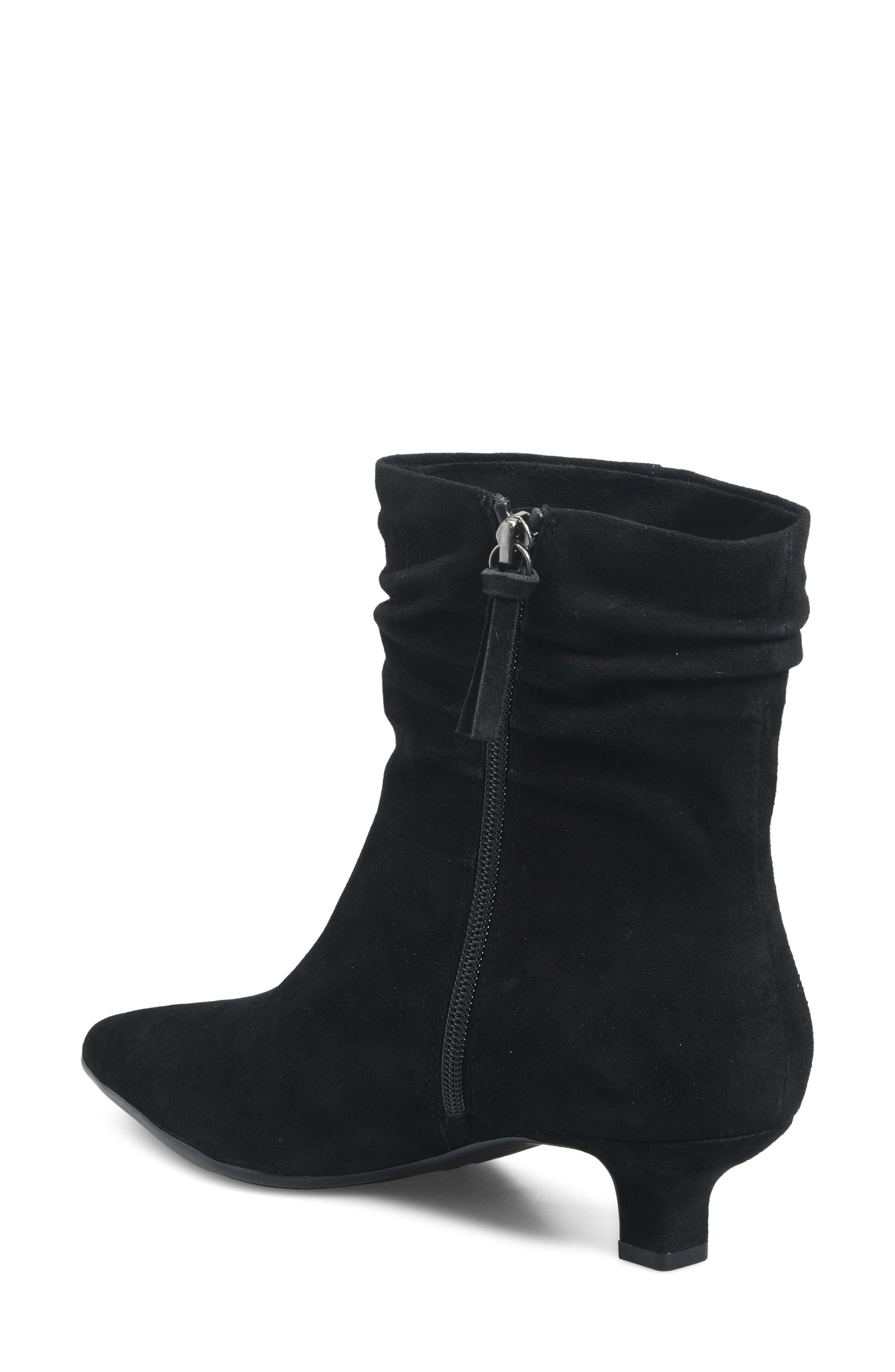 Suzan Leather Bootie, Alternate, color, BLACK SUEDE