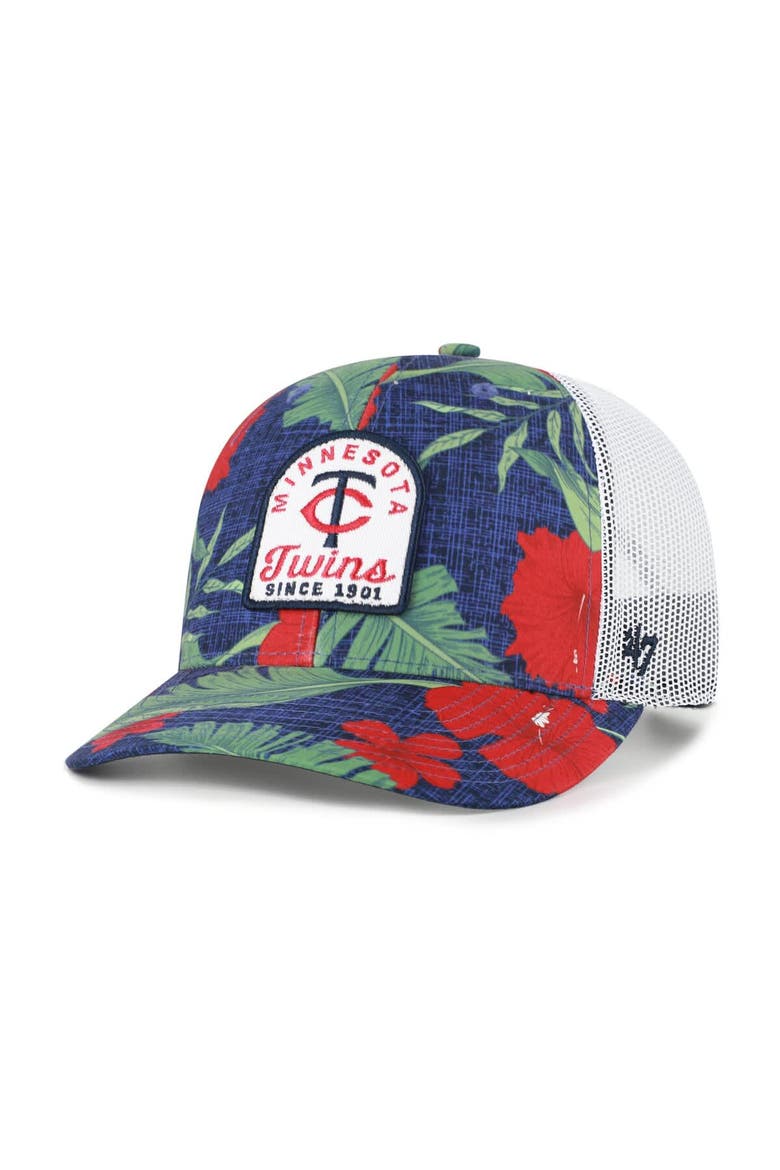 Men's '47  Navy Minnesota Twins Beachside Adjustable Trucker Hat, Main, color, Navy