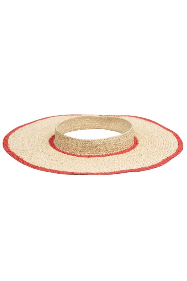 Embe Sun Visor, Main, color, Papaya Raffia - Small