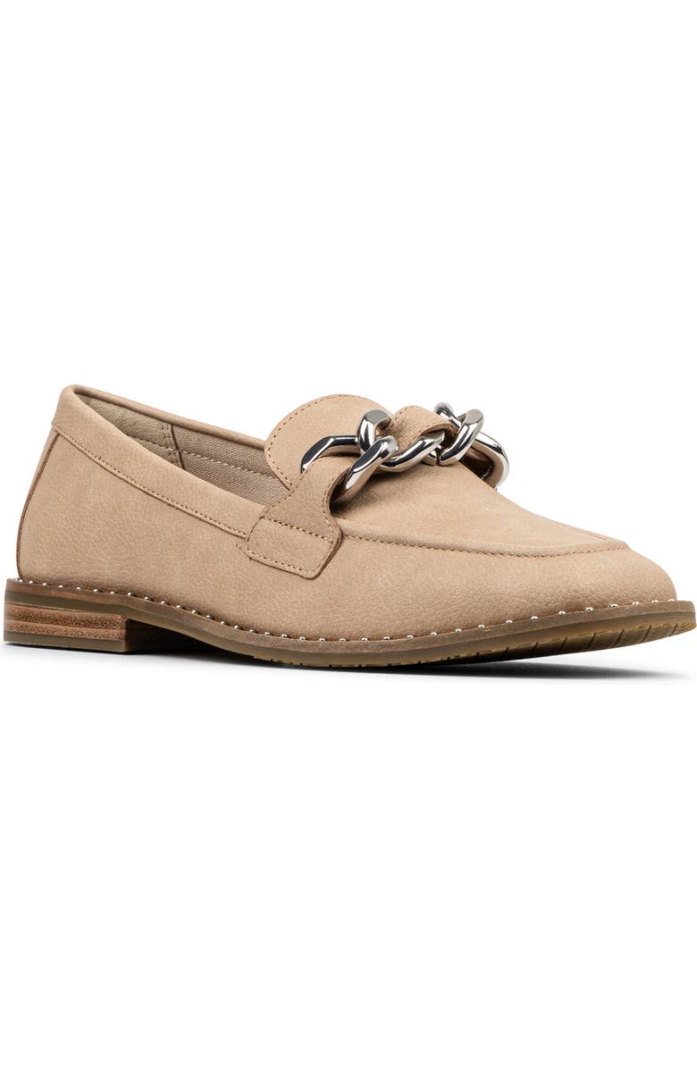 Donald Pliner Chain Loafer, Main, color, Almond