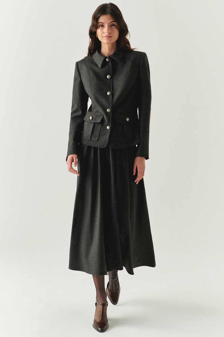 Aubrie Structured Jacket, Alternate, color, GREY