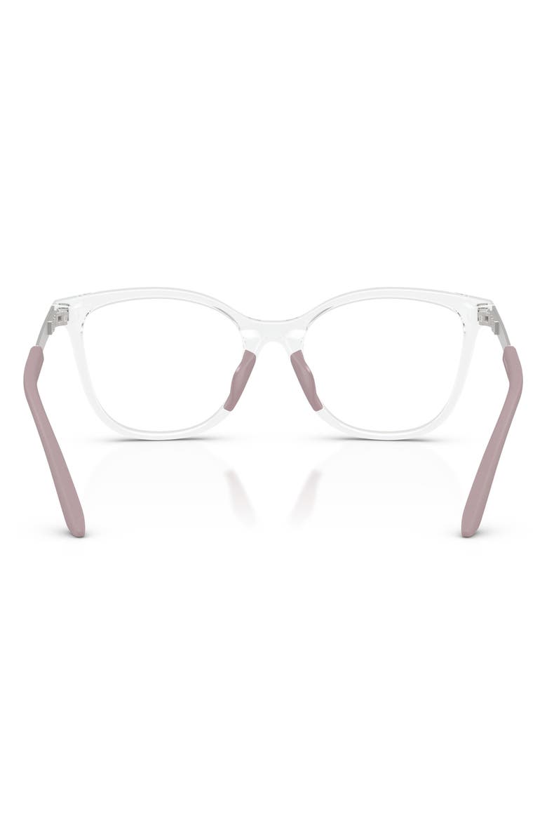 Emporio Armani Kids' 48mm Butterfly Optical Glasses, Alternate, color, Shiny Crystal / Demo Lens