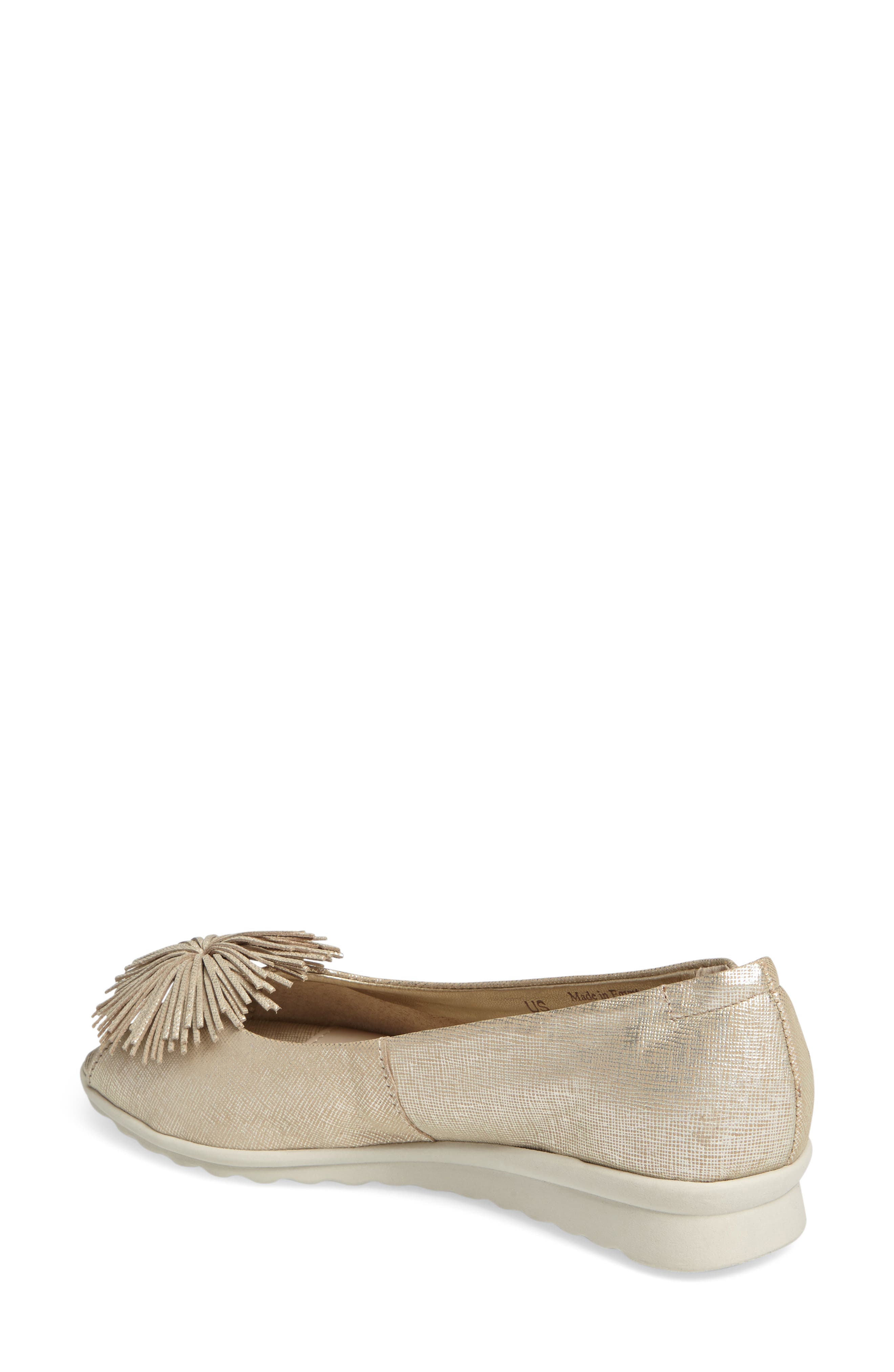 Boco Loco Peeptoe Flat, Alternate, color, PLATINO LEATHER