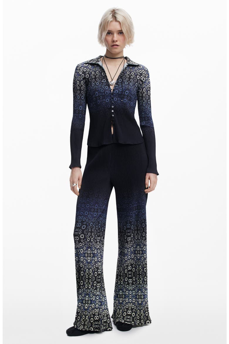 Flare Leg Pull-On Pants, Alternate, color, NAVY BLUE
