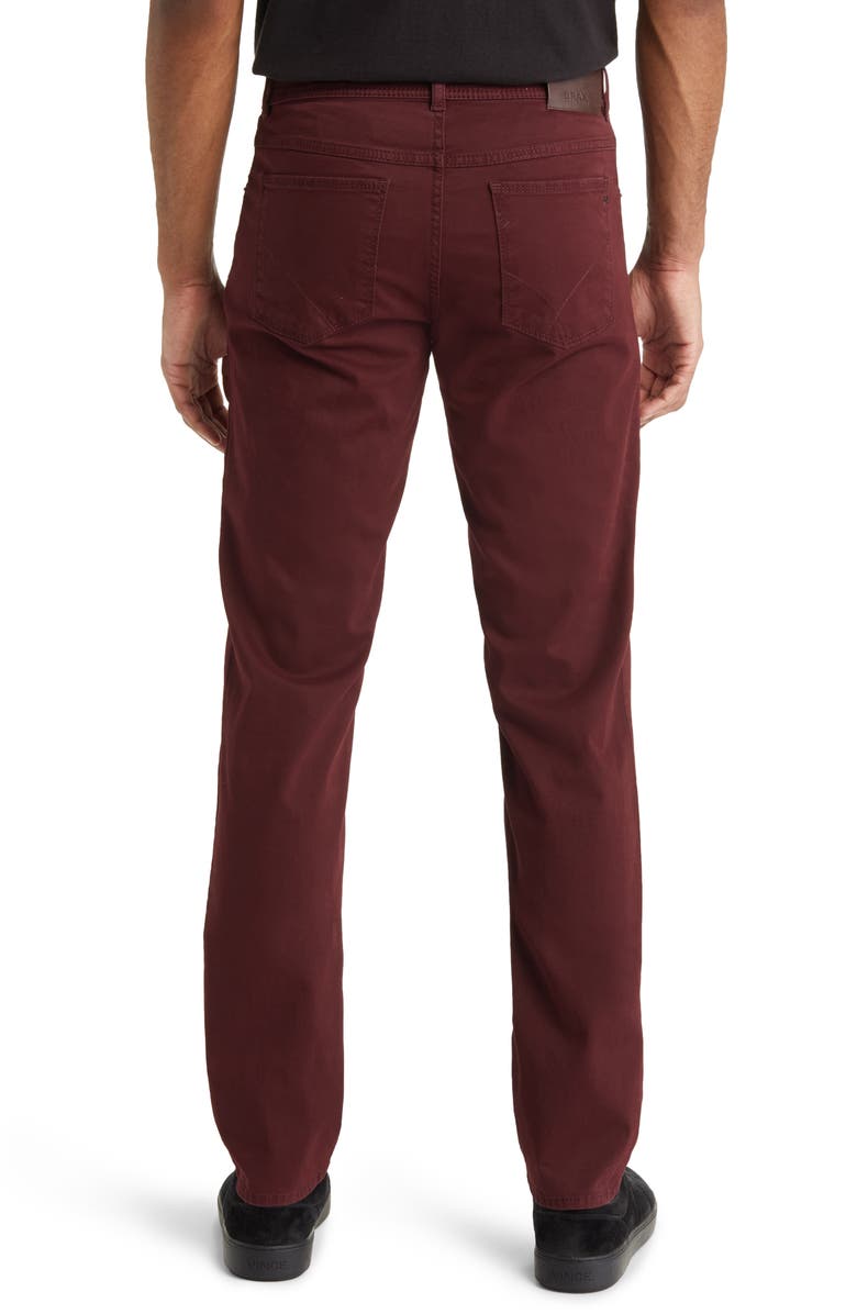 Brax Cooper Five-Pocket Straight Leg Pants, Alternate, color, Vineyard