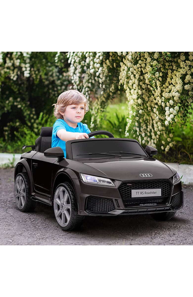 Aosom 6V Ride On Car with Licensed Audi TT RS, Remote Control, Horn, Alternate, color, Black