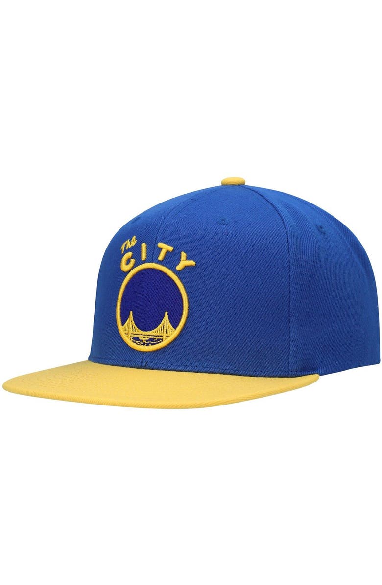 Mitchell & Ness Men's Mitchell & Ness Royal/Gold Golden State Warriors Hardwood Classics Snapback Hat, Alternate, color, Royal
