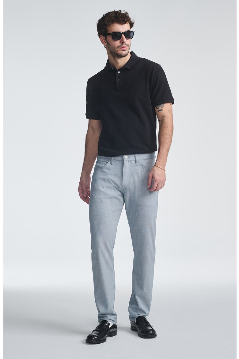 Marcus Slim Straight Leg Twill Pants, Alternate, color, BLUE CROSS HATCH TWI