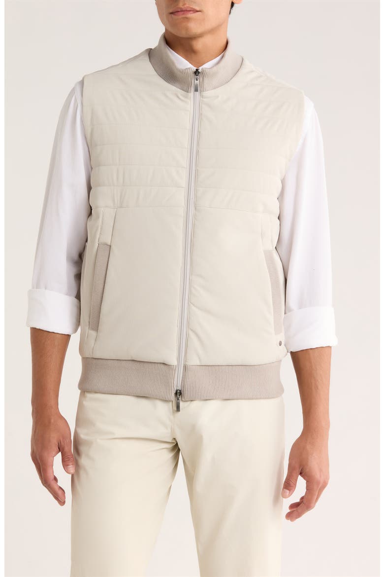 Fremantle Quilted Corduroy Vest, Alternate, color, STONE