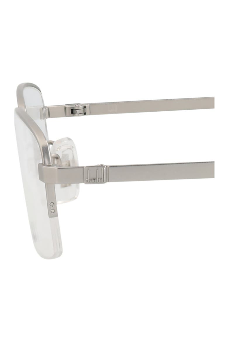 53mm Half Rim Rectangular Optical Glasses, Alternate, color, SILVER TRANSPARENT