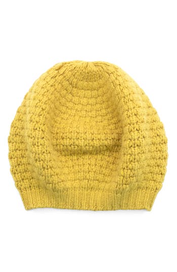 Portolano Popcorn Stitch Beret In Yellow