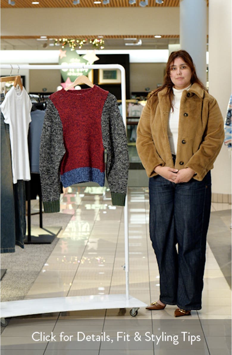 Colorblock Crewneck Sweater, sales video thumbnail