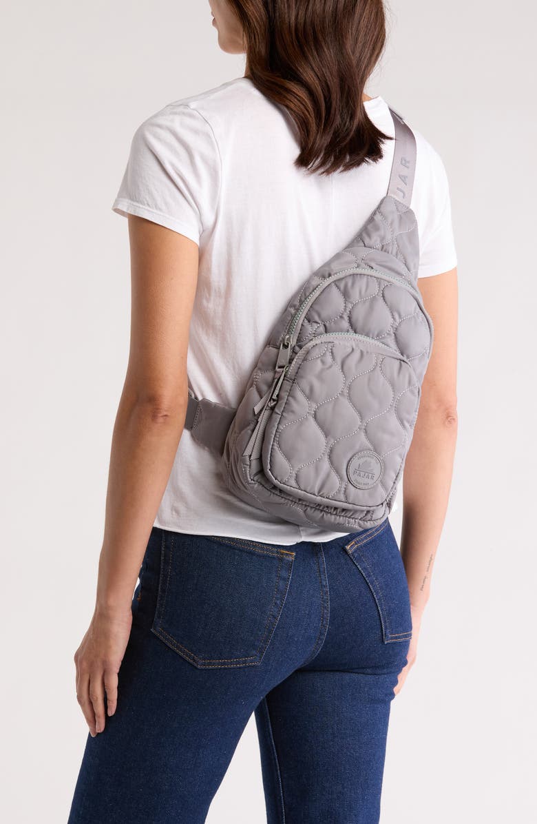 Pajar Quilted Sling Bag, Alternate, color, Grey