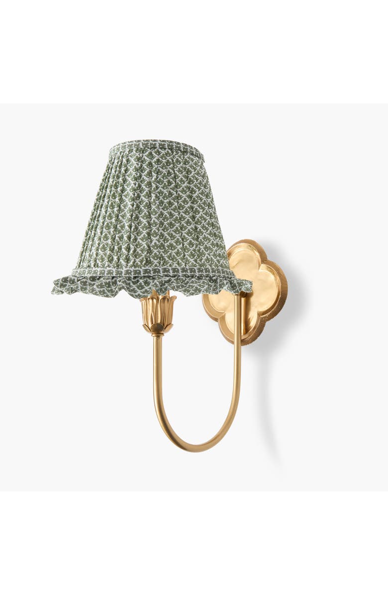 Mrs. Alice Lotus Ruffle Lampshade, Alternate, color, Olive