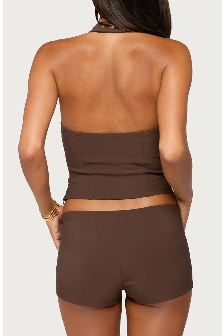 Jasia Sequin Halter Top, Alternate, color, BROWN