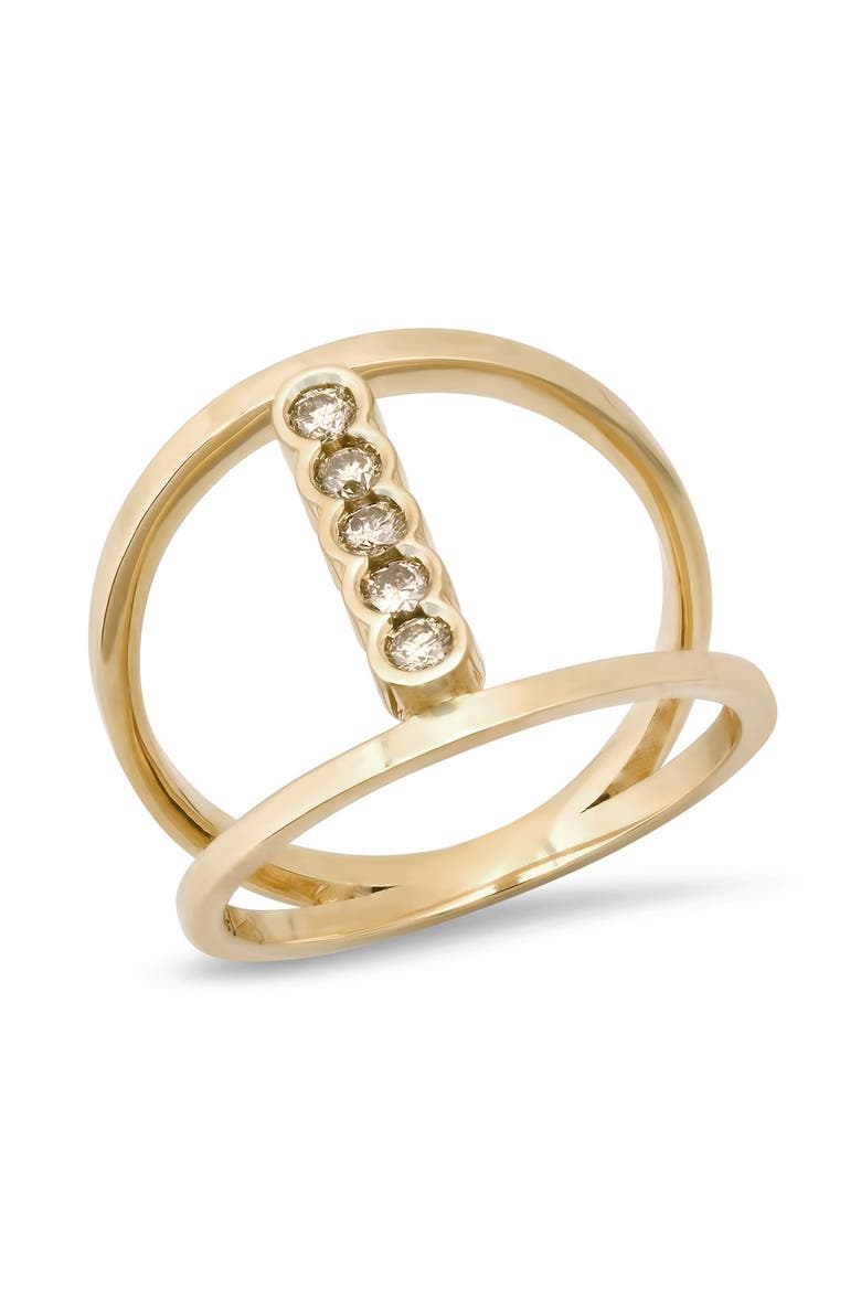 14k Open Shank Gemstone Ring, Main, color, Light Beige
