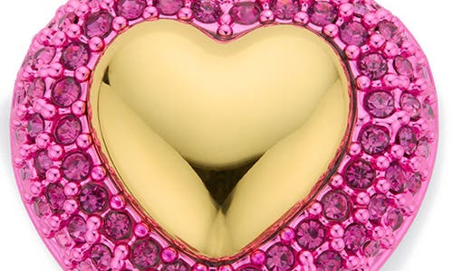 Kurt Geiger London Pavé Heart Stud Earrings In Pink