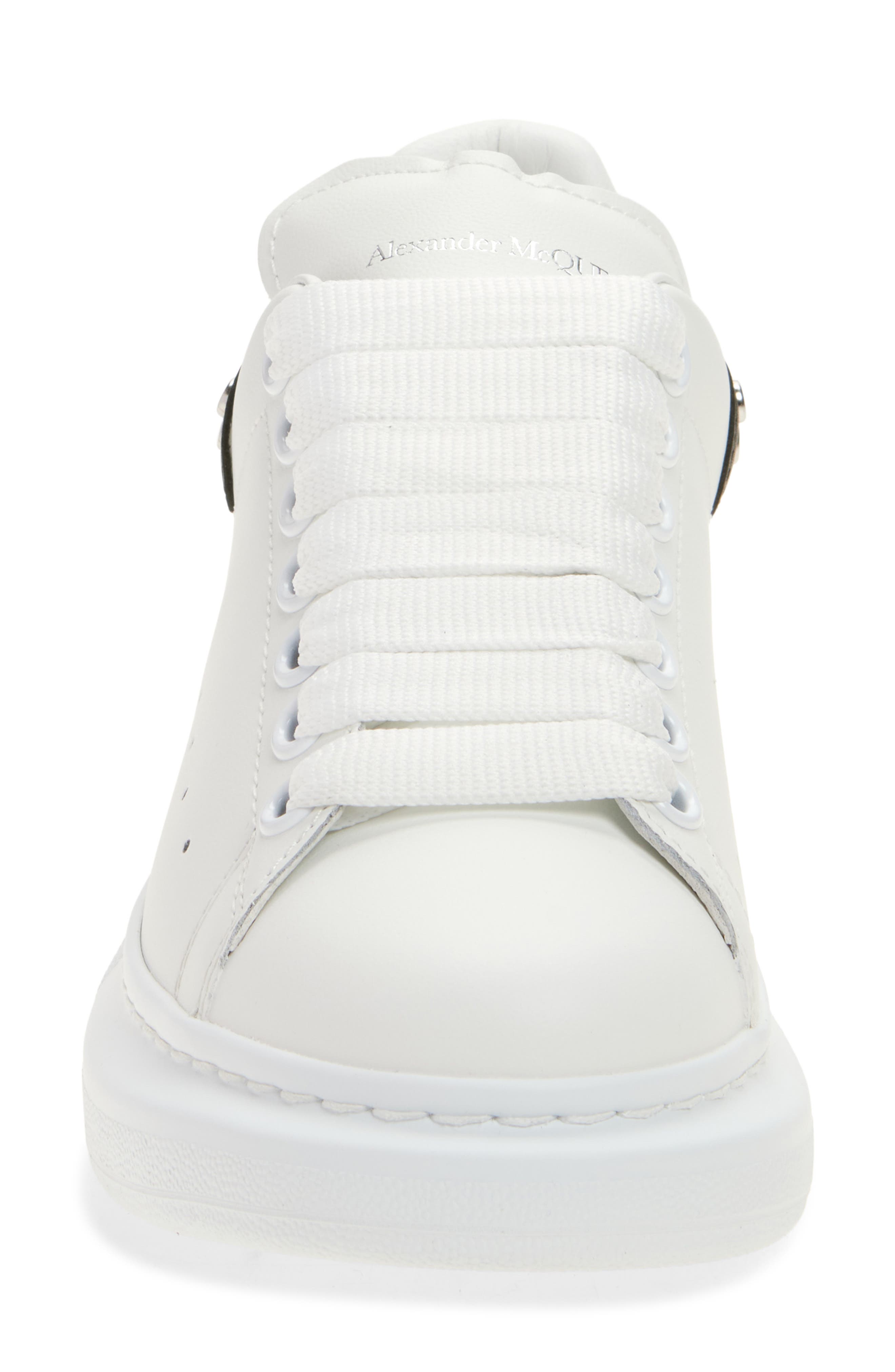 McQueen Grommet Ring Oversize Sneaker, Alternate, color, White