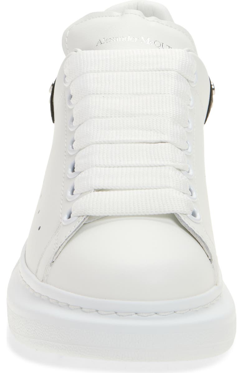 McQueen Grommet Ring Oversize Sneaker, Alternate, color, White
