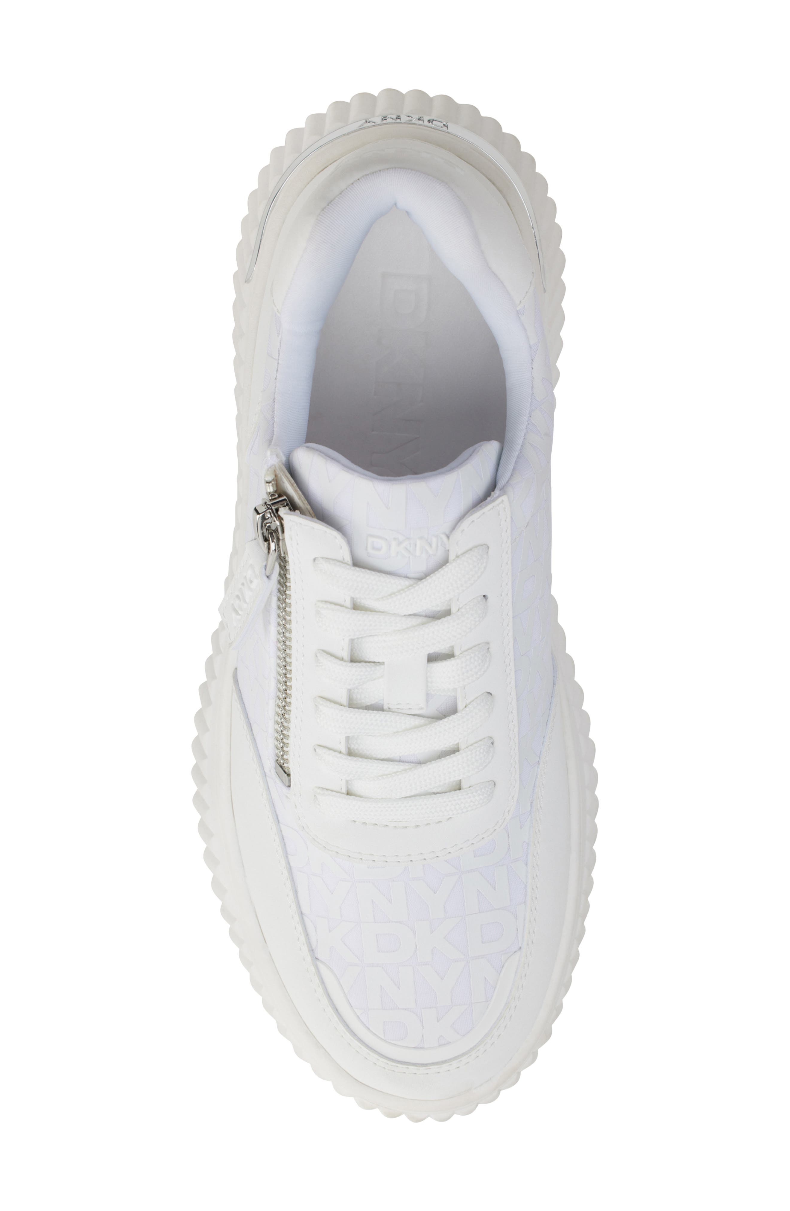 DKNY Lissa Platform Sneaker, Alternate, color, Bright White