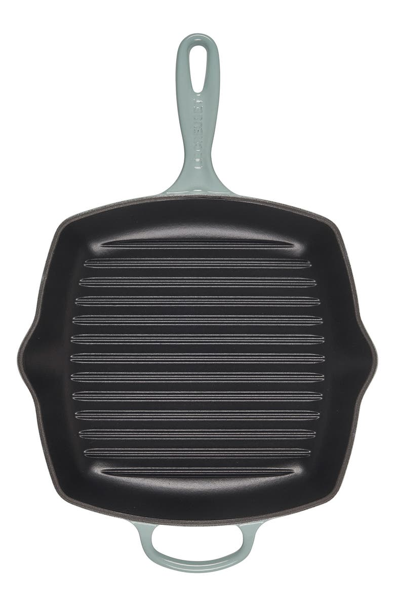 Le Creuset 10 Inch Square Enamel Cast Iron Grill Pan, Alternate, color, Oyster