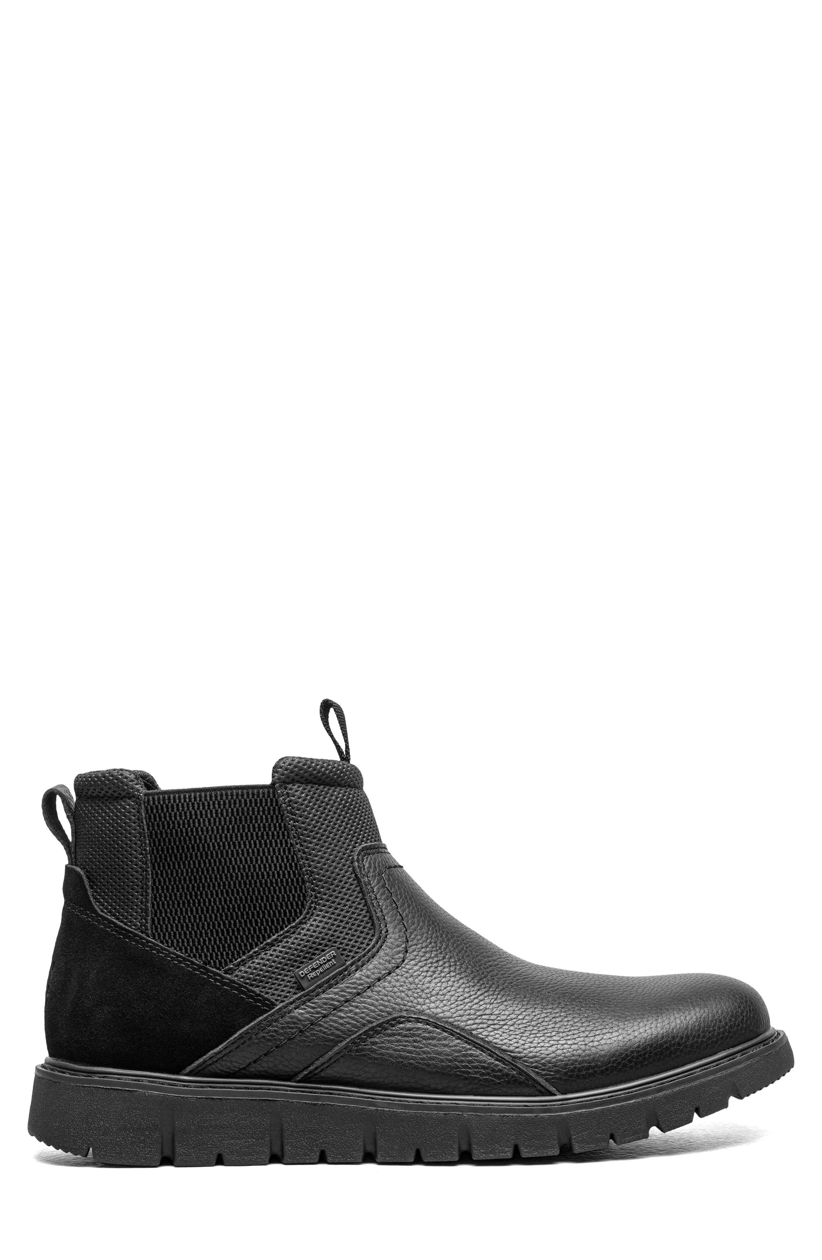 NUNN BUSH Karnak Plain Toe Chelsea Boot, Alternate, color, Black Tumble