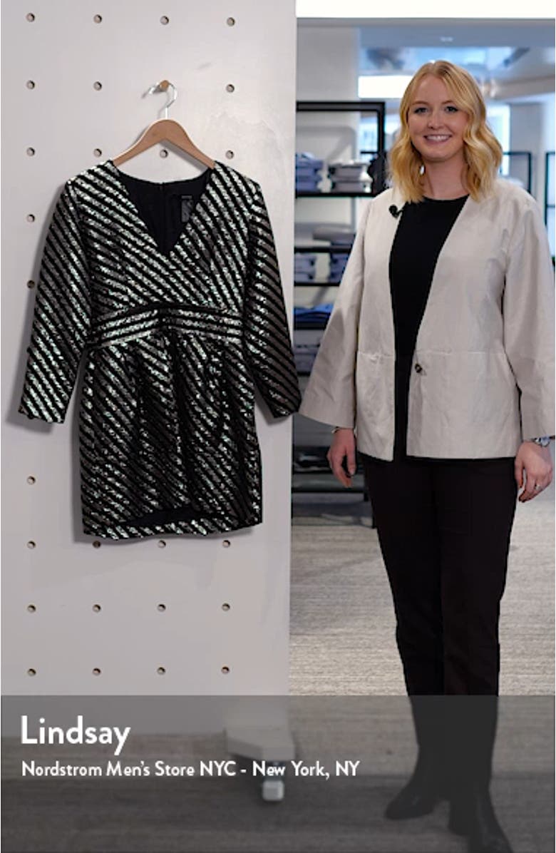 Metallic Stripe Minidress, sales video thumbnail