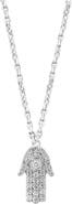 EFFY Sterling Silver Diamond Hamsa Pendant Necklace - 0.16ct.