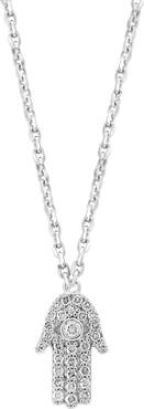 EFFY Sterling Silver Diamond Hamsa Pendant Necklace - 0.16ct.