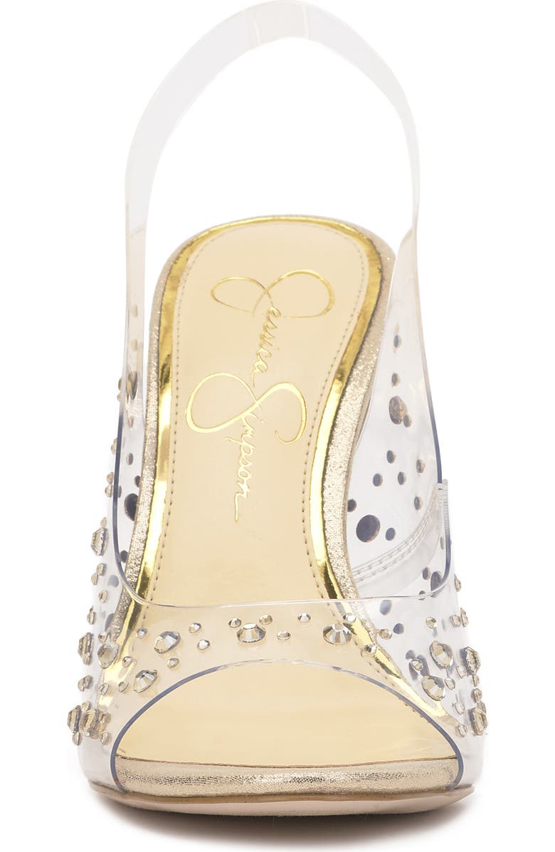 Jessica Simpson Jaisey Slingback Sandal, Alternate, color, Clear/ Gold