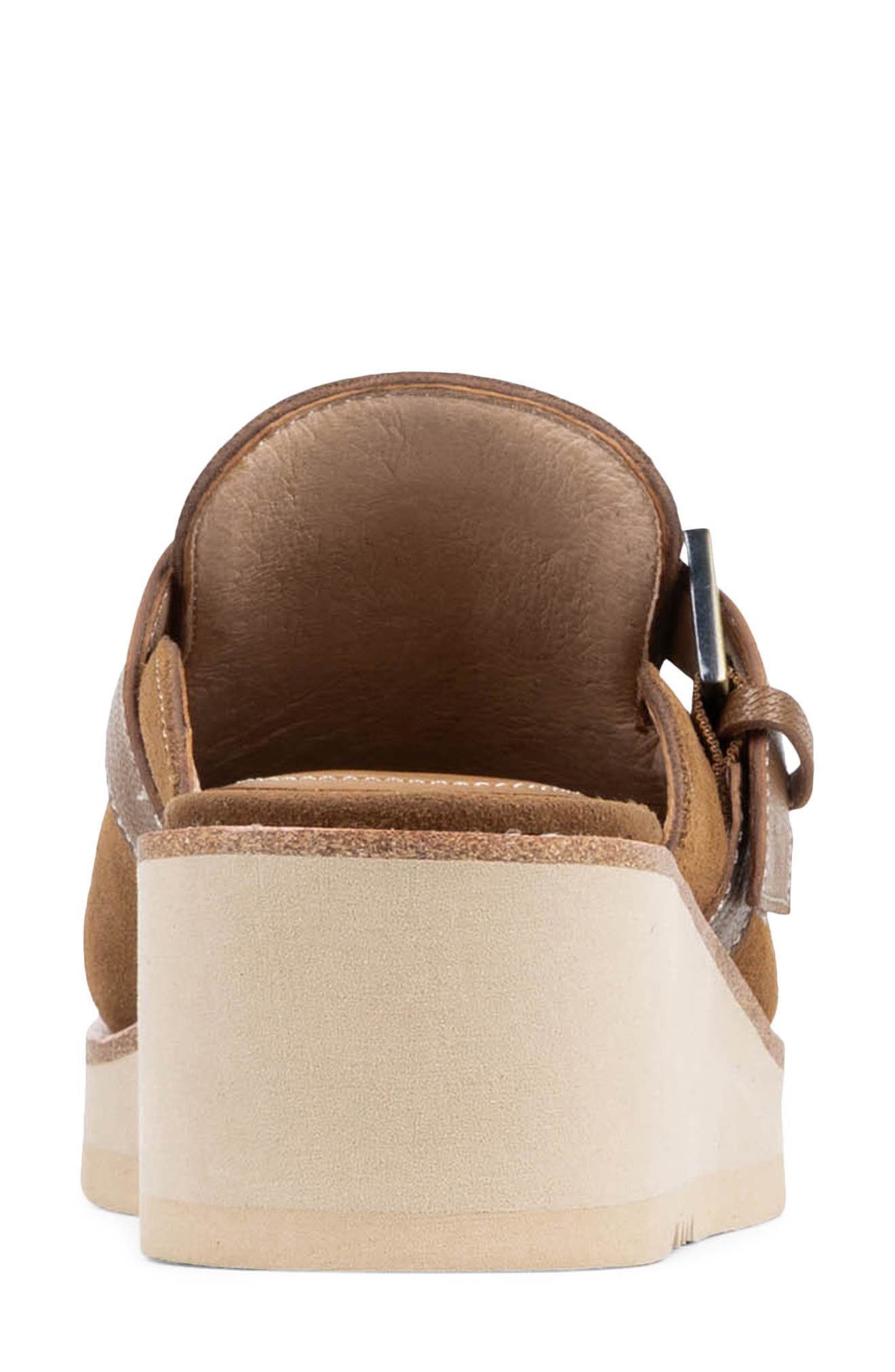Elvesa Leather Platform Wedge Mule, Alternate, color, SADDLE