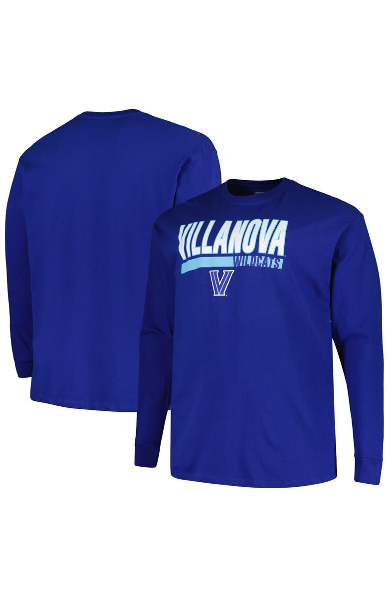 PROFILE Men's Profile Royal Villanova Wildcats Big & Tall Two-Hit Long Sleeve T-Shirt, Main, color, Royal