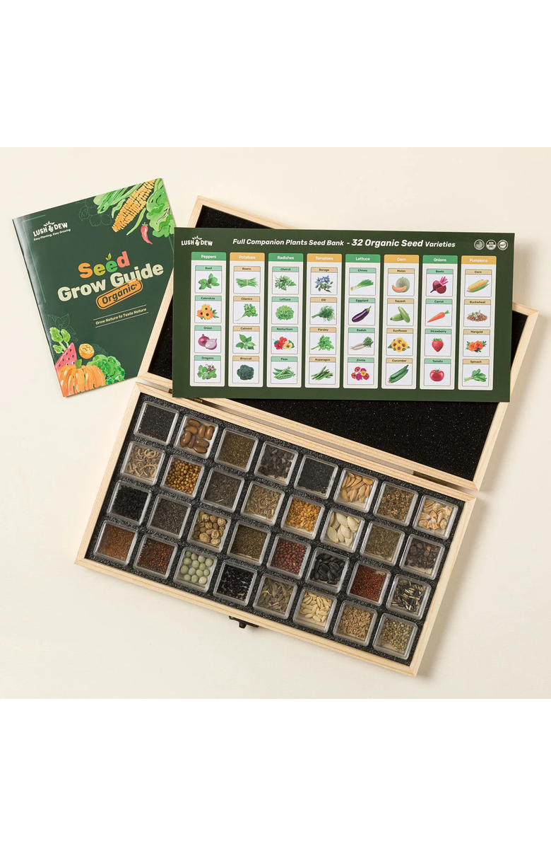 Uncommon Goods Companion Planting Made Easy Seed Bank Set, Main, color, Beige