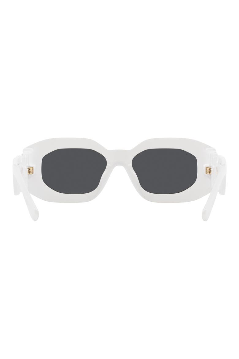 53mm Rectangular Sunglasses, Alternate, color, WHITE