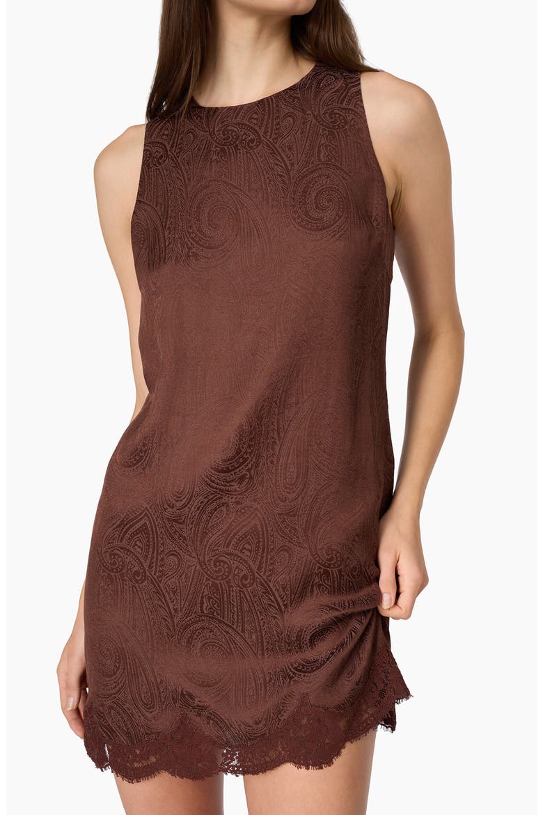 Ingram Paisley Jacquard Shift Dress, Alternate, color, UMBER