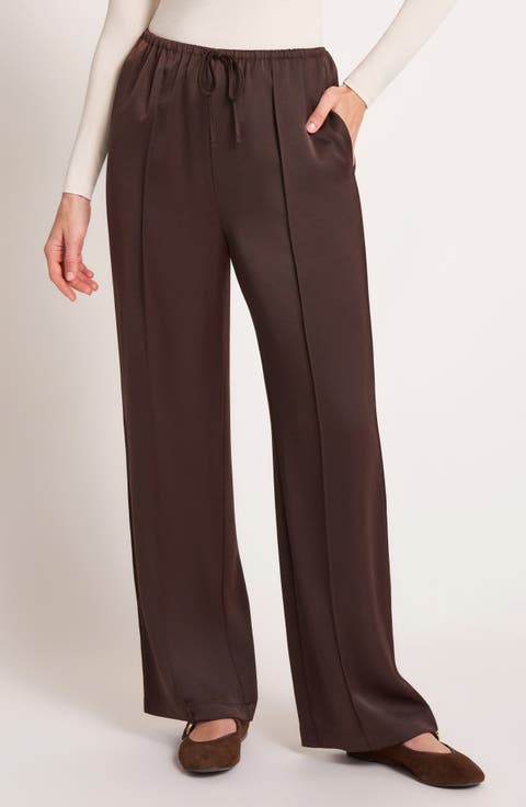 Roselle Drawstring Satin Pants